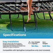 Springfree FlexrStep V2 Trampoline Ladder with Safety Lock, Silver/Black