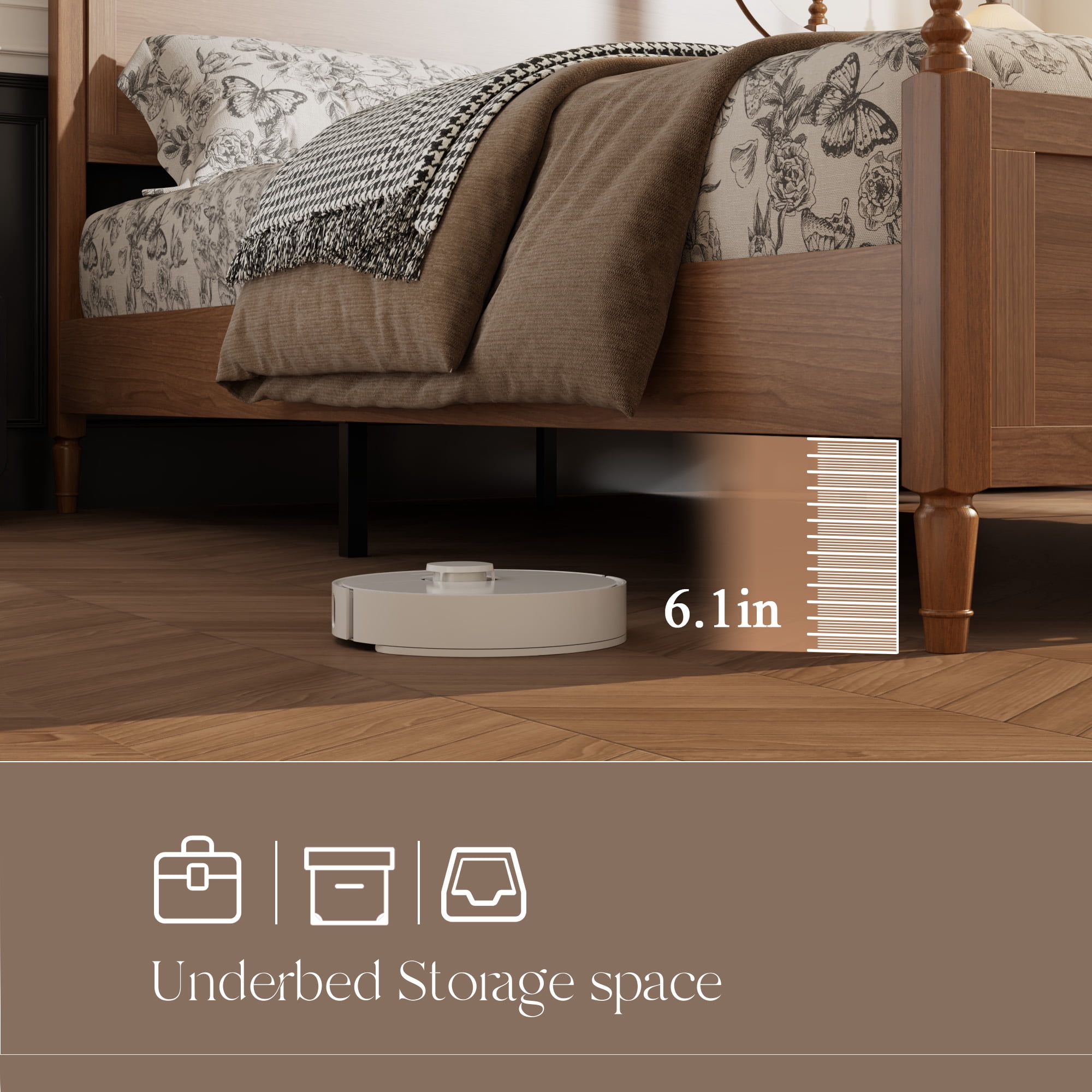 Full Size Platform Bed Frame with Headboard and Footboard, No Box Spring Needed Modern Farmhouse Bed and Mattress Foundation for Bedroom, Dark Brown