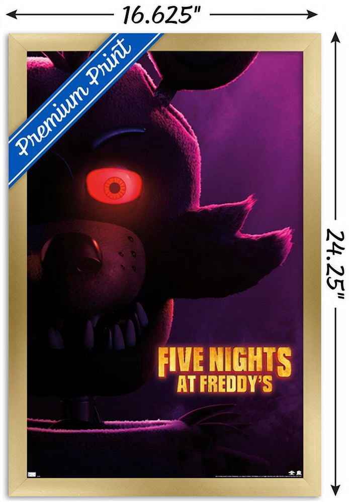 Five Nights at Freddy's Movie - Foxy One Sheet Wall Poster, 14.725" x 22.375" Framed