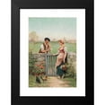 thumbnail image 2 of Lucius Rossi 14x18 Black Modern Framed Museum Art Print Titled - Banter on the Fence, 2 of 5