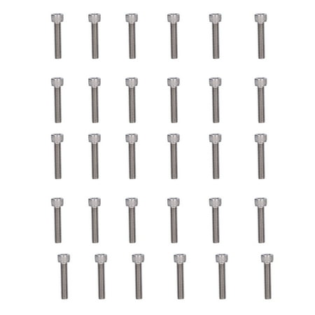 

30Pcs M6 Screw Bolts 304 Stainless Steel A270 Hex Socket Cap Cylinder Head Bolt Set DIN 912M6x30