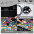 thumbnail image 3 of Yspwyqan SUV Trunk Mat, Coloful Hippie 29" x 39" All Season Cargo Liner, Anti-Slip Easy to Clean Vehicle Interior Accessory, Universal Fit for Most SUV Sedan Wagon Models, 3 of 7