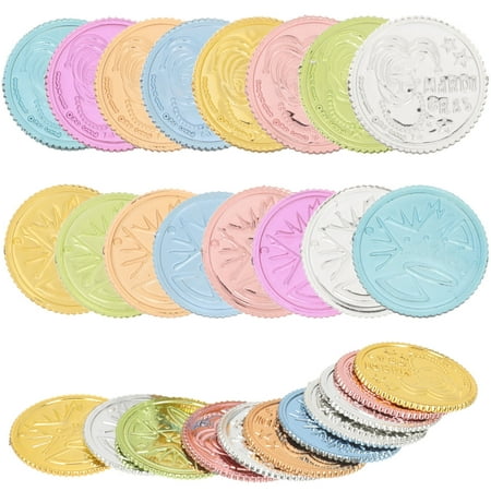 LHX Fake Coins Pirate Party Ornament Play Money Treasure Toys Make up Child Plastic 100 Pcs