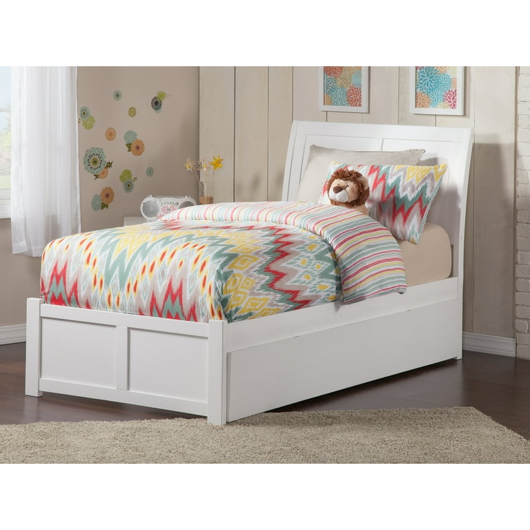 Atlantic furniture concord platform flat panel foot deals board and twin size urban trundle bed