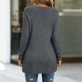 thumbnail image 6 of cocolona Oversized Sweaters for Women Solid Color Long Sleeve Casual Crew Neck Tops Tunic Loose Blouses With Pockets, 6 of 6