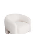 thumbnail image 5 of Modern Sylvia Tweed Accent Chair with Accent Pillow in Beige, 5 of 11