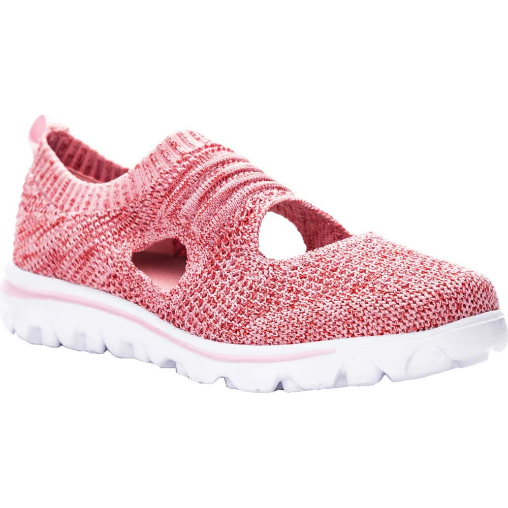 Propet Women's Propet TravelActiv Avid Slip On Knit Sneaker Pink/Red