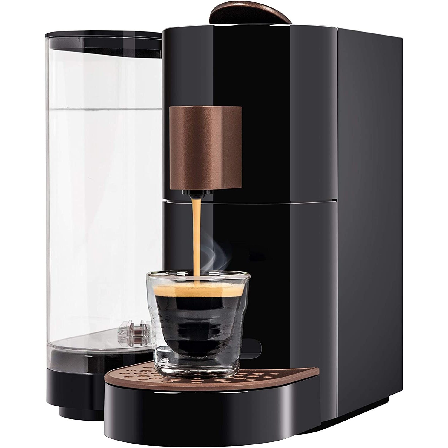s II Single Serve Coffee & Espresso Machine (Black/Copper) Verismo
