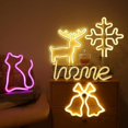 thumbnail image 3 of Led Neon Light Wall Art Sign Bedroom Decor Rainbow Hanging Night Lamp Home Party Holiday Decor Xmas Gift, 3 of 5