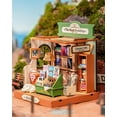 thumbnail image 7 of Rolife DIY Miniature House Wood Kit The Muse Bookshop Home Desk Bookshelf Decoration Birthday Gifts for Adult Boys & Girls, 7 of 7
