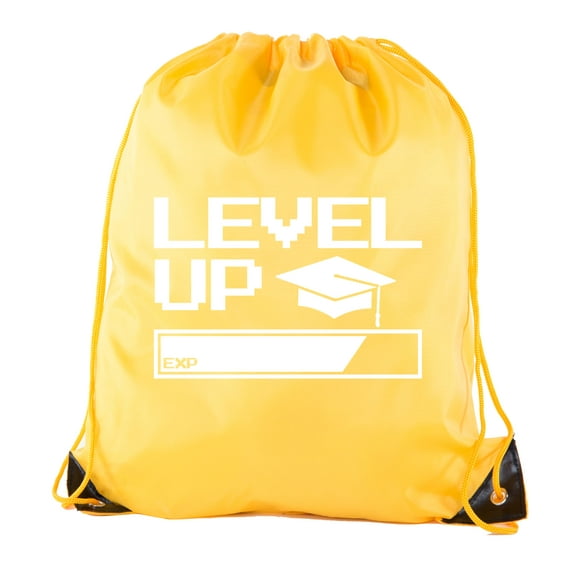 Senior Graduation Drawstring Backpacks Personalized Party Favor Cinch Bags - Level Up Bar