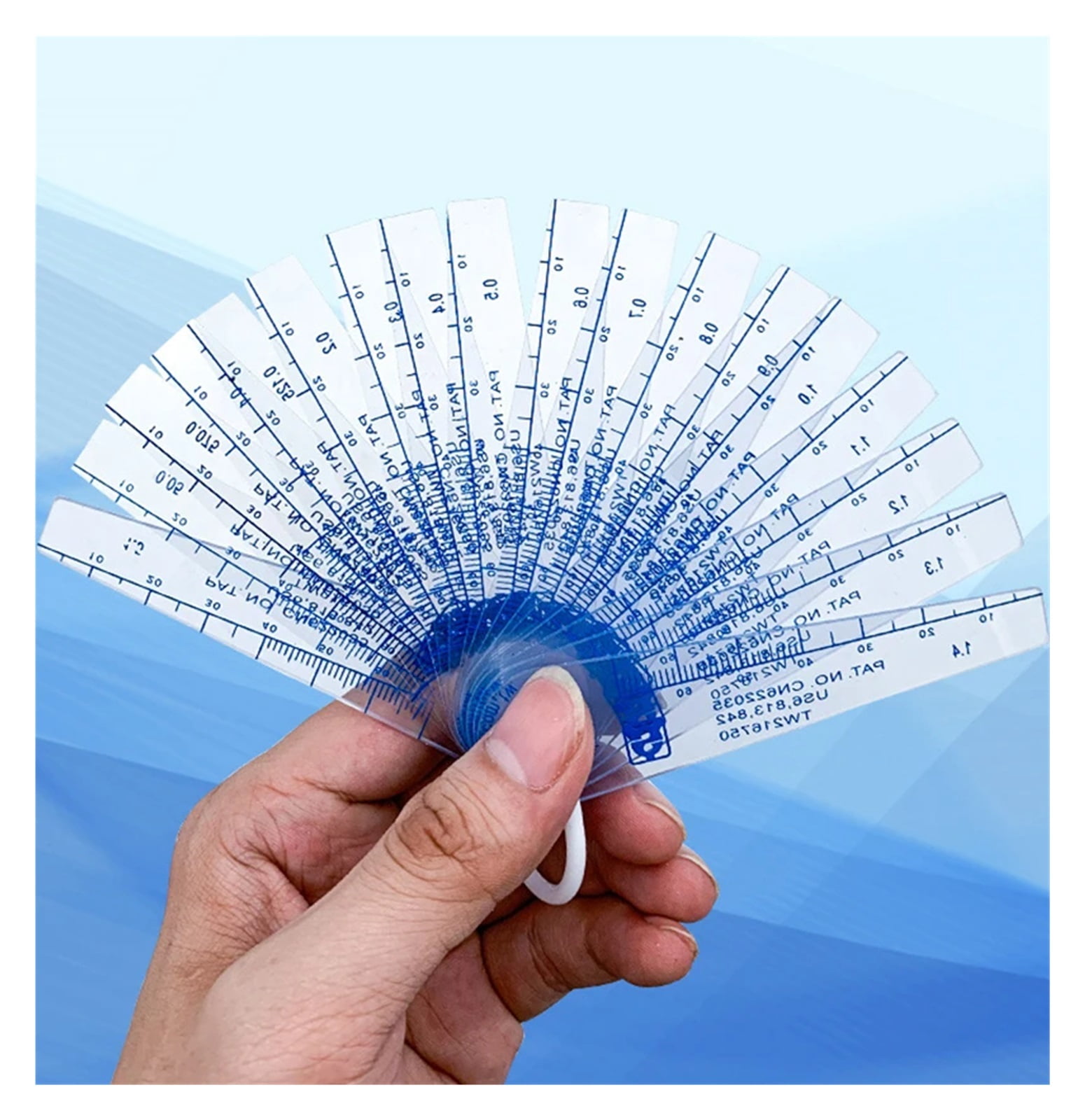 21 Blades Feeler Gauges Metric Measurement 0.05-1.0-1.5-2.0mmThickness Gap Metric Filler Feeler Gauge Plastic Measuring gap gage ,Easy Identification