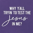 thumbnail image 5 of Wild Bobby Why Y'all Tryin' to Test the Jesus in Me? Inspirational/Christian Women Tri-Blend Racerback Tank Top, Purple Rush, X-Large, 5 of 5