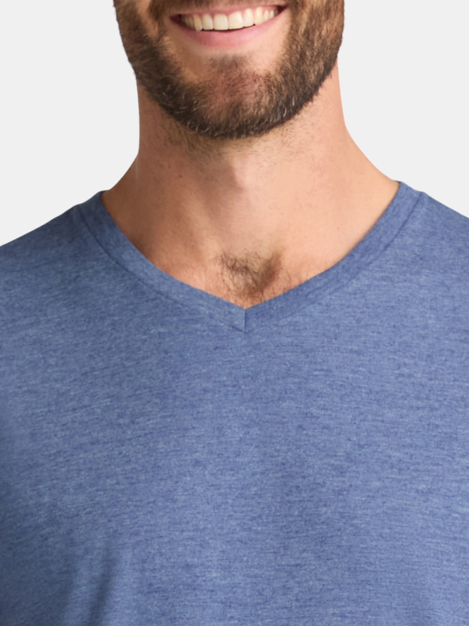 George Men's and Big Men's Lightweight V Neck Tee with Short Sleeves, 3-Pack, Sizes XS-3XL
