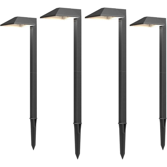 LED Pathway Lights Low Voltage Path Lights 0.6W Outdoor Landscape Lighting 4 Pack 22 Lumen Landscape Path Lights 3100K for Lawn Patio Yard Walkway Driveway Pathway Garden