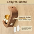 thumbnail image 7 of Magnetic Door Bells, Wall Mounted Hanging Wooden Doorbell Chime, Wireless Adhesive Shopkeepers for Door Opening, Durable Magnetic Doorbell with Brass Bell, Entrance Hanging Chime, 7.5x4cm, 7 of 7