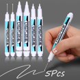 thumbnail image 2 of Rotuladores blancos aceitosos para pintura de vidrio, bolígrafos de Graffiti impermeables, lápiz de Gel permanente para neumáticos, cuaderno, 0,7mm, 1mm, 2,5mm, 5/1 Uds., 2 of 4