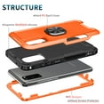thumbnail image 3 of for Samsung Galaxy S20 Case, Rugged Shockproof Heavy Duty Soft TPU Rubber Bumper Hard PC Back Hybrid Protective Case [with Ring Stand] for Galaxy S20 (Without Screen Protector) - Orange, 3 of 7