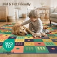 thumbnail image 4 of ODIKA Whimsical Gradient Mosaic Funky Contemporary Maximalist Plush for Bedroom, Nursery, RV, Pet Friendly & Kids Safe Bedside, 4 of 7