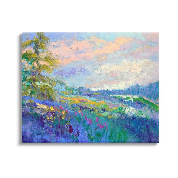 Stupell Industries Modern Hill Woodland Landscape Painting Gallery Wrapped Canvas Print Wall Art, Design by Dorothy Fagan