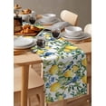 thumbnail image 6 of ERUNPONLY Botanical Lemon Table Runner - 90 Inch Long Watercolor Blue Birds Green Leaves Cotton and Linen Blended Dress Scarves Farmhouse Table Runner for Kitchen Dining, Coffee Table, 13" x 90", 6 of 8