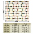 thumbnail image 3 of DouZhe Ultra-Soft Micro Fleece Lightweight Flannel Bed Blanket, Multicolored Sticks Wicker Print Cozy Warm Throw Blankets, 50"x40", 3 of 7