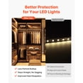 thumbnail image 3 of KFFKFF 10-Pack 6.6 ft/2M U-Shaped LED Aluminum Channel with Frosted Cover, End Caps, and Mounting Clips, Aluminum Profile for LED Strip Lighting, Simple Installation, Ideal for Cabinet, 3 of 9