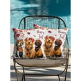 thumbnail image 4 of Outdoor Pillows Waterproof, Happy Fall Bedding Throw Pillows with Insert for Couch Sofa Bed, Cute Dogs Maple Branch Thanksgiving Wood 18x18 Inch Pillowcases Decorative Camping Patio Pillow Set of 2, 4 of 8
