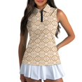 thumbnail image 3 of Whosucclay Geometry Women's Sleeveless Golf Shirts for Womens, Breathable With Collar Anti Fade Golf Sleeveless Top for Fitness Outdoor Athletic Tennis, 3 of 8