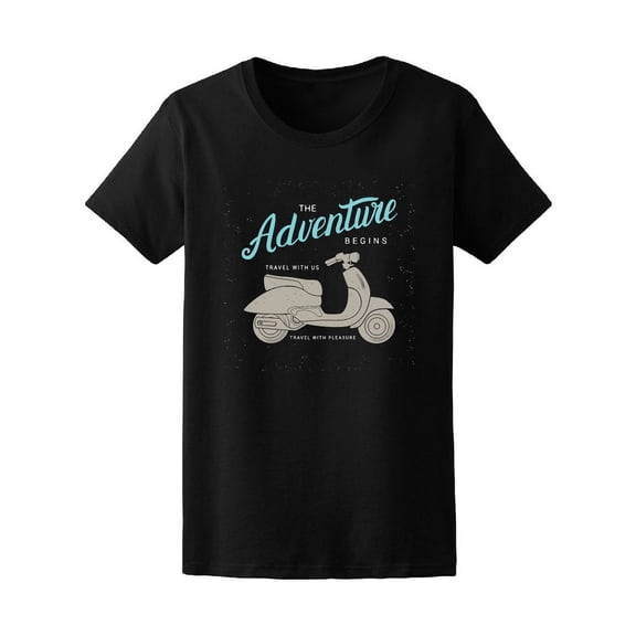 The Adventure Begins | Scooter T-Shirt Women -Image by Shutterstock, Female Medium