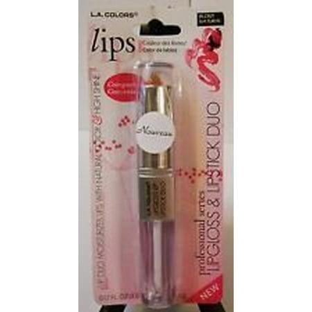 Natural Duo - Lip Gloss & Lipstick Duo, Moisturizes lips with natural color & high Shine, BLC825 Pleasure, lipstick/lip gloss By LA Colors From USA