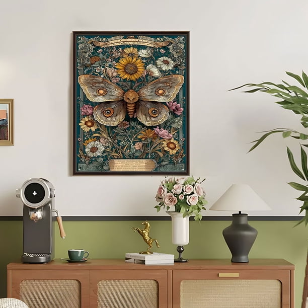 Arte de Pared de Metal 3D | Decoración de Lámina de Hierro Multicolor | Estilo Retro, Resistente Al Agua y Al Óxido | Hierro Forjado Ligero para Colgar (30 X 20 Cm) | Decoración para Sala de Estar, D