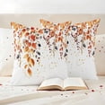 thumbnail image 3 of Orange Fall Leaves Outdoor Waterproof Pillow Covers, Vintage Country Plants Pastoral Farm Decorative Square Throw Pillowcase Sofa Cushion Sham for Patio/Couch/Chair, 16"x16" 2 Pack, 3 of 8