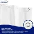 thumbnail image 2 of Kenney Microban Protected Medium Weight PEVA Shower Liner, 70" W x 72" H, White, 2 of 8