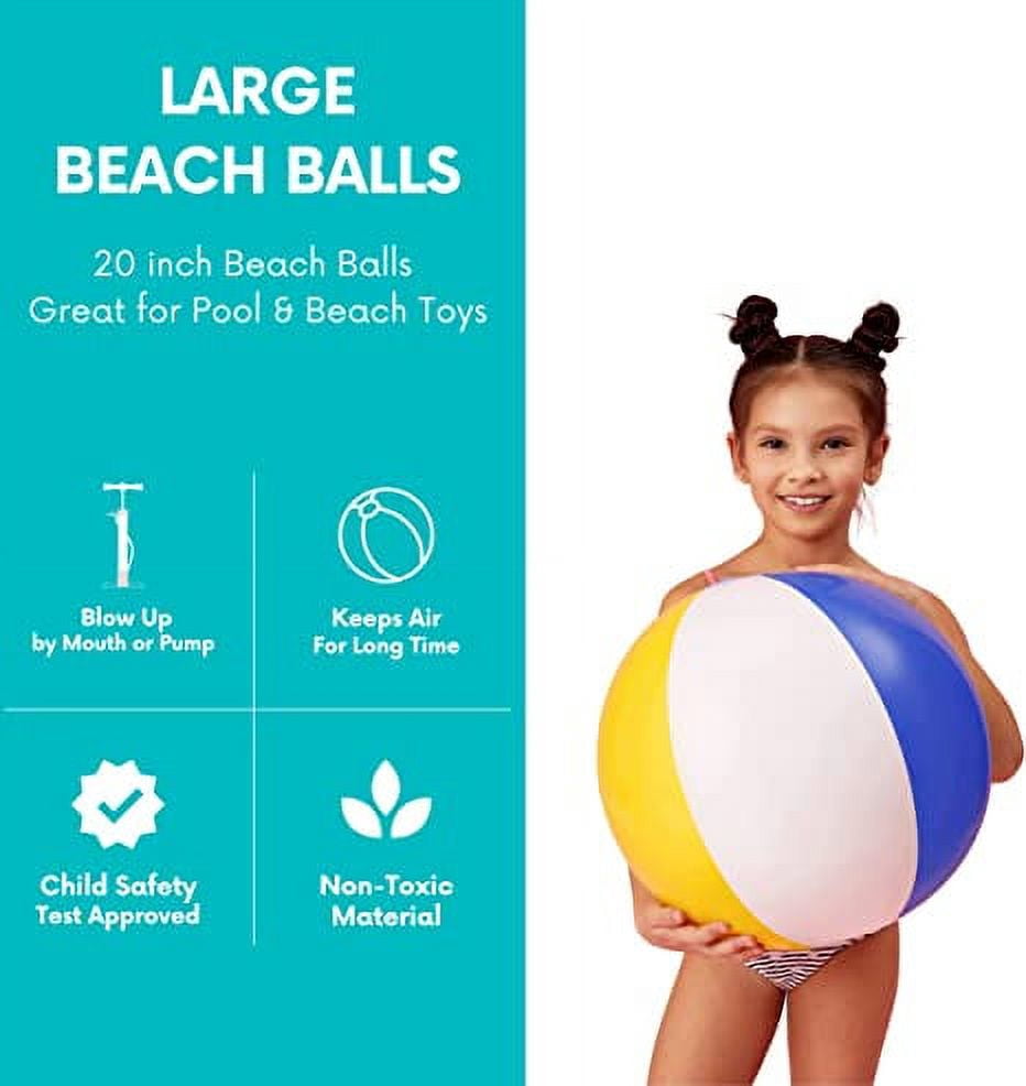 Lot De 3 Ballons De Plage Gonflables PVC – 25 Cm – Neufs Pour Jeux D'Eau