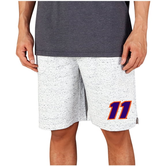 Men's Concepts Sport  White/Charcoal Denny Hamlin Throttle Knit Jam Shorts
