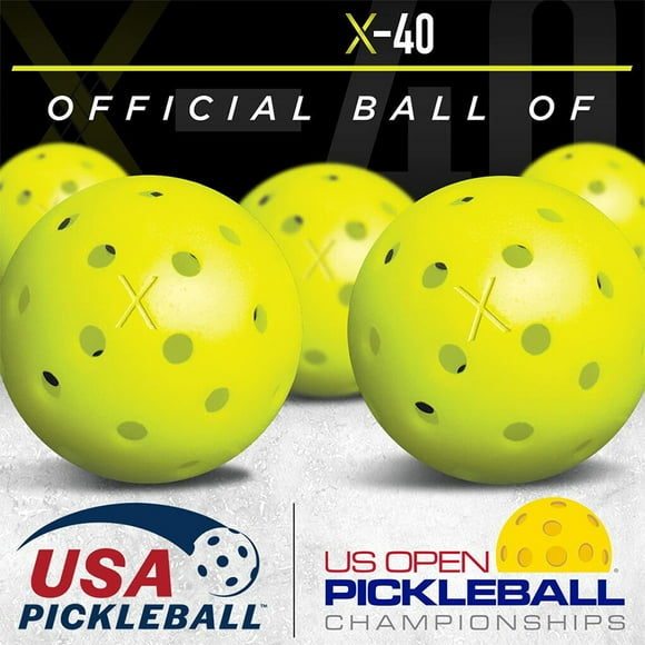 serony 6 Pieces/Set Professional Pickleball Replacement 40 Holes Reusable Training Pickle Balls Assorted Kit Birthday Gift Yellow