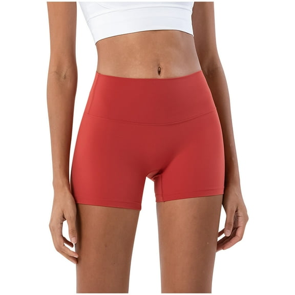 ABATAB Biker Shorts for Women Butt Lifting Workout Shorts Solid Color Slim Fit Yoga Running Gym Shorts