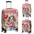 thumbnail image 2 of Happy Valentine’s Day Adorable Brittany Spaniel Puppy Holding Heart Balloon Travel Luggage Cover Brittany Dog Lover Gifts Idea Suitcase Dust Protective Decor - 00030, 2 of 5