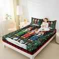 thumbnail image 4 of Feelyou Kawaii Nutcracker Queen Sheet Sets, Christmas Festival Flat Sheet, Cartoon Royal Guarder Queen Fitted Sheet, Super Cozy Room Decor,4-Piece, 4 of 7