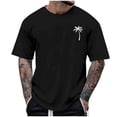 thumbnail image 4 of Mens Cotton T Shirts V Neck Short/long Sleeve Big & Tall Athleisure Short Sleeve Shirts Fashion Solid Color Round Neck Summer Vacation Basic Tops, 4 of 6