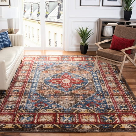 SAFAVIEH Bijar Dimitri Oriental Area Rug, Brown/Royal, 8' x 10'