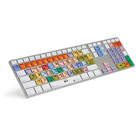 Logickeyboard Apple Logic Audio X Preset Pro Alu Keyboard | Full Size Shortcut Keyboard for Apple Logic (Best Midi For Logic Pro X)