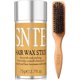 thumbnail image 1 of wonima11 Slick Back Hair Brush, Hair Wax Stick Set - Boar Bristle Brush for Fine to Medium Hairs - Smooth Flyaways, Frizz & Baby Hairs, Sleek Ponytails Buns Updos, 1 of 1