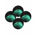 thumbnail image 7 of 13 Inch Round Placemats Set of 4, Green Fruit Non Slip Heat Insulation PP Table Mats, Modern Minimalist Decor Black Background Washable Place Mats for Kitchen Dining Party Table Decor, 7 of 7