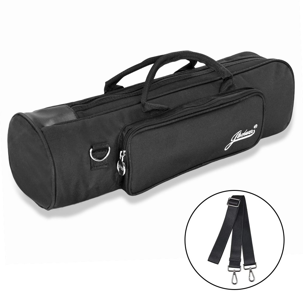 Senior Trumpet Gig Bag Case Durable Soft Nylon Padded Portable Instrument Accessory with Double