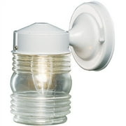 Hardware House Wall Mounted Jelly Jar Light with White Finish