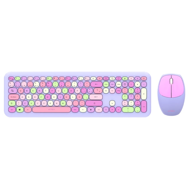 Kit 2 en 1 Teclado y Mouse ACTECK CREATOR CHIC COLORS MK475 Inalambrico USB 2.4Ghz Delgado Morado AC-935173 Acteck AC-935173