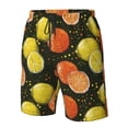 thumbnail image 5 of Kdxio Orange Lemon Pattern Mens Casual Shorts - Drawstring Summer Beach Sports Shorts for Men, 5 of 9