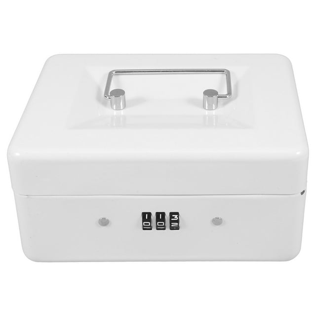 Small Safe Box For Money With Combination Lock Portable Metal Money Organizer With Removable Tray Lockable Storage Box For Cash